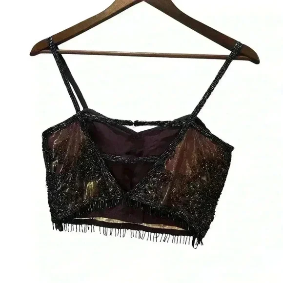 Y2K Je Matadi 100% Silk Beaded Ombré Mermaid Skirt And Halter Top Size Small - Picture 8 of 16